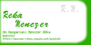 reka menczer business card